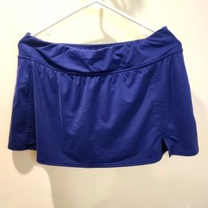 Lands End Blue Tummy Control Swim Bottoms Skort Size 10
